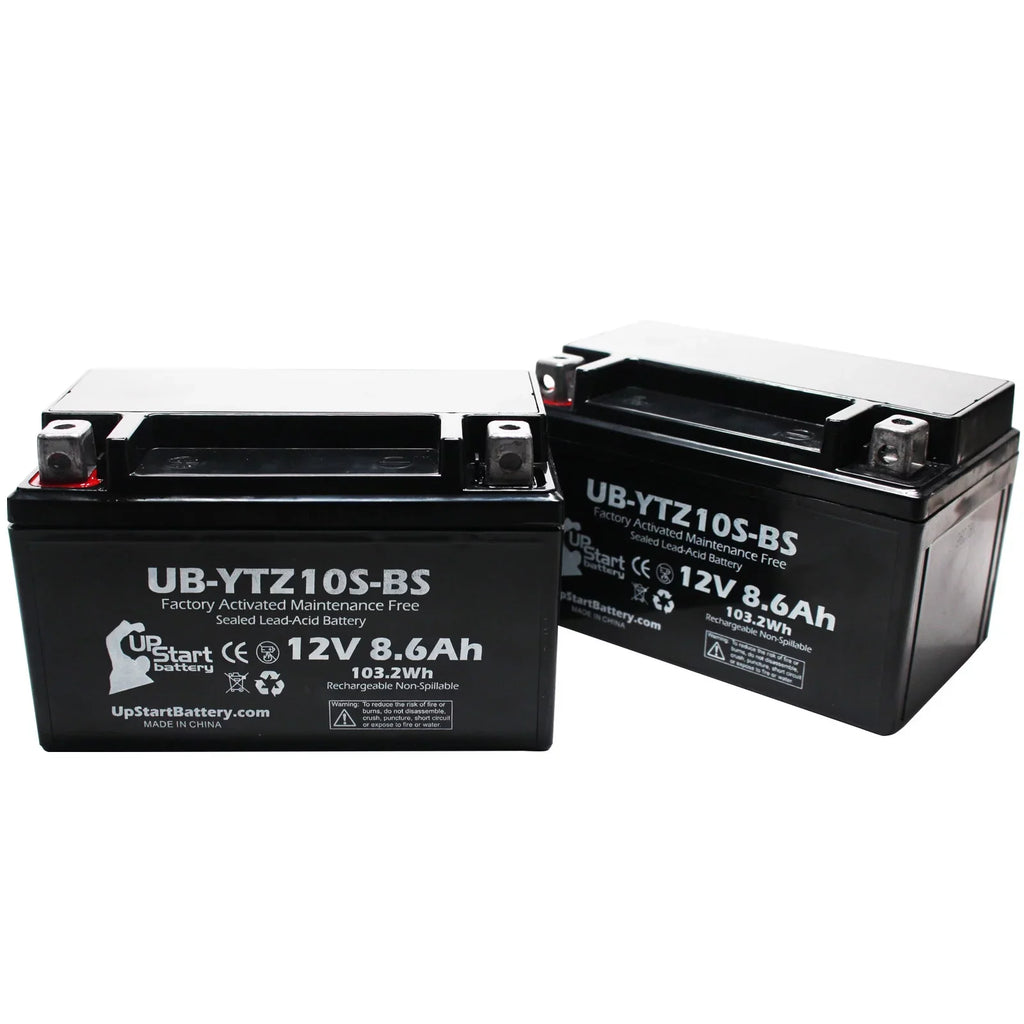 Battery Battery 600CC UpStart - 2011 (excl. UB-YTZ10S-BS 2-Pack Maintenance 12V, Replacement Factory YZF-R6 Activated, 8.6Ah, Motorcycle Yamaha R6S) Free,