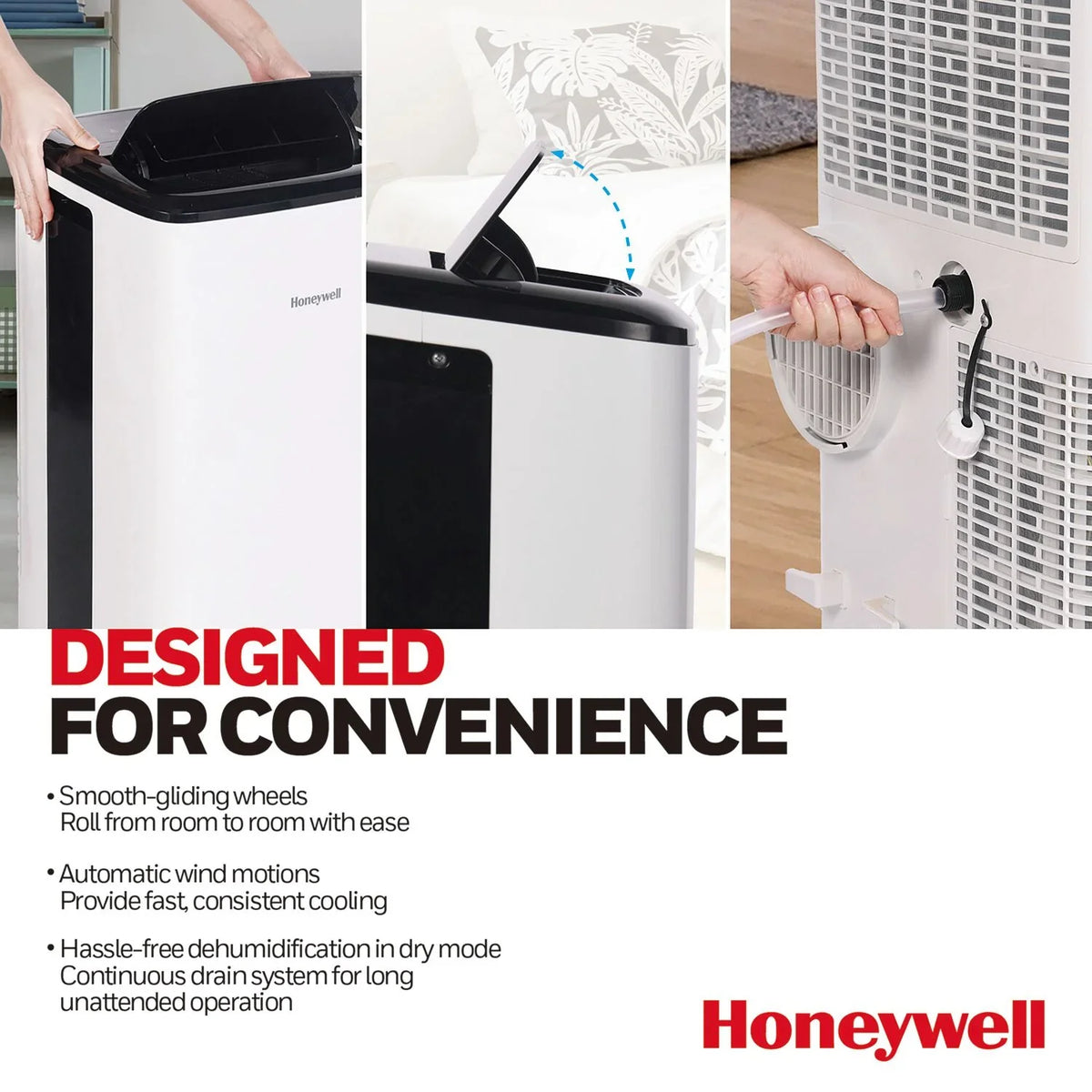 WiFi Air Portable Conditioner & 10,000 with Dehumidifier Voice Honeywell BTU Control, HF0CESVWK6 Smart