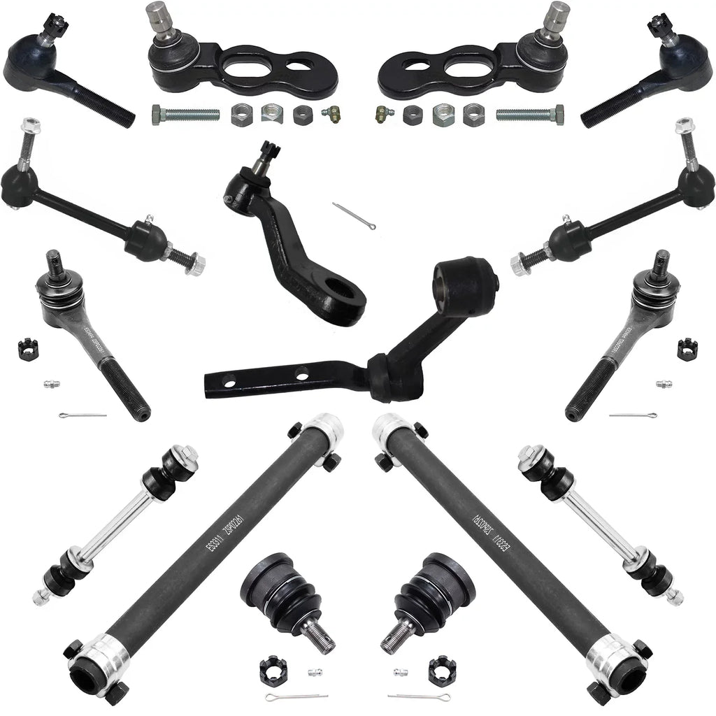 Adjusting Bars Idler Pitman Rods Marquis Sway Detroit 1998-2002 Sleeves Tie Joints Mercury Kit Crown Suspension Rear Front for Town Axle - Ball 16pc Front Car Ford Arms Grand Lincoln Victoria,