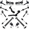 Adjusting Bars Idler Pitman Rods Marquis Sway Detroit 1998-2002 Sleeves Tie Joints Mercury Kit Crown Suspension Rear Front for Town Axle - Ball 16pc Front Car Ford Arms Grand Lincoln Victoria,
