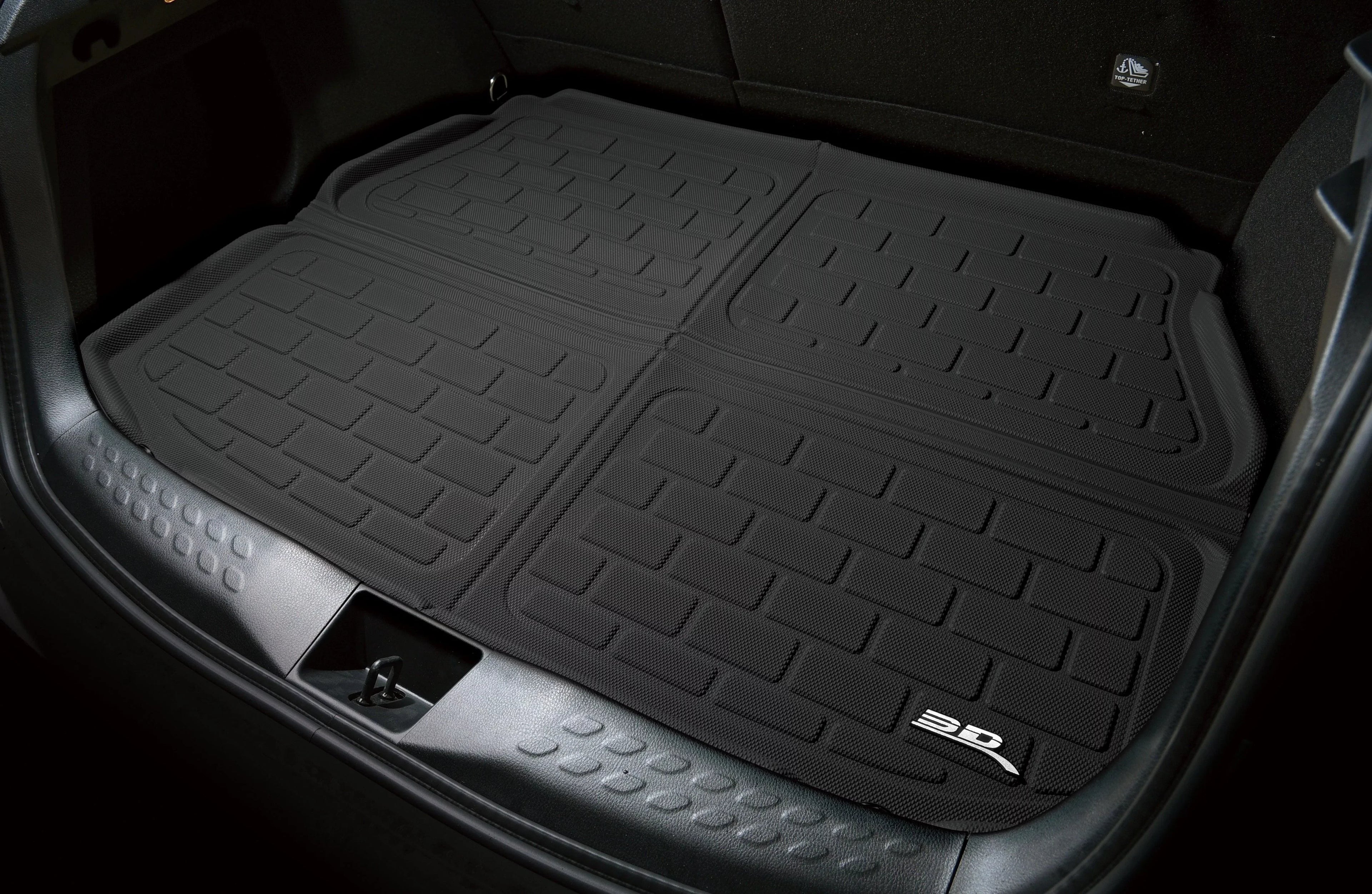GMC Pattern M1Ch0621309 2nd 2015-2019 Behind Chevrolet Black Cargo Fits Fits Maxpider Kagu Liner Tahoe Row Yukon Stowable Embossed 3D