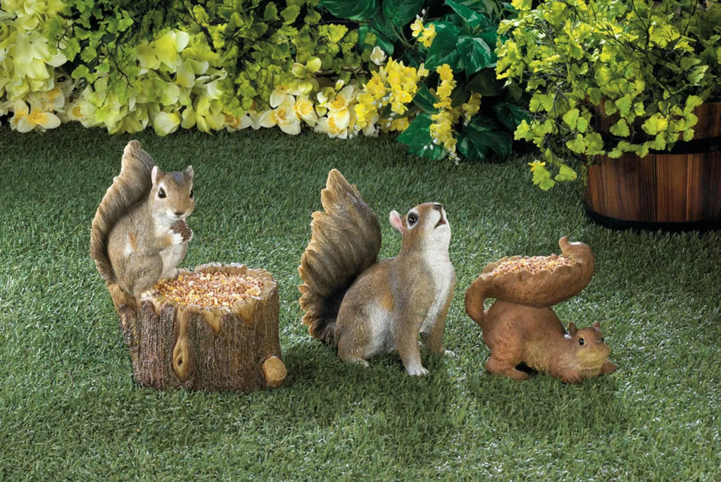 Feeder Squirrel Zingz Woodland Bird 7" Outdoor & - Brown Thingz -