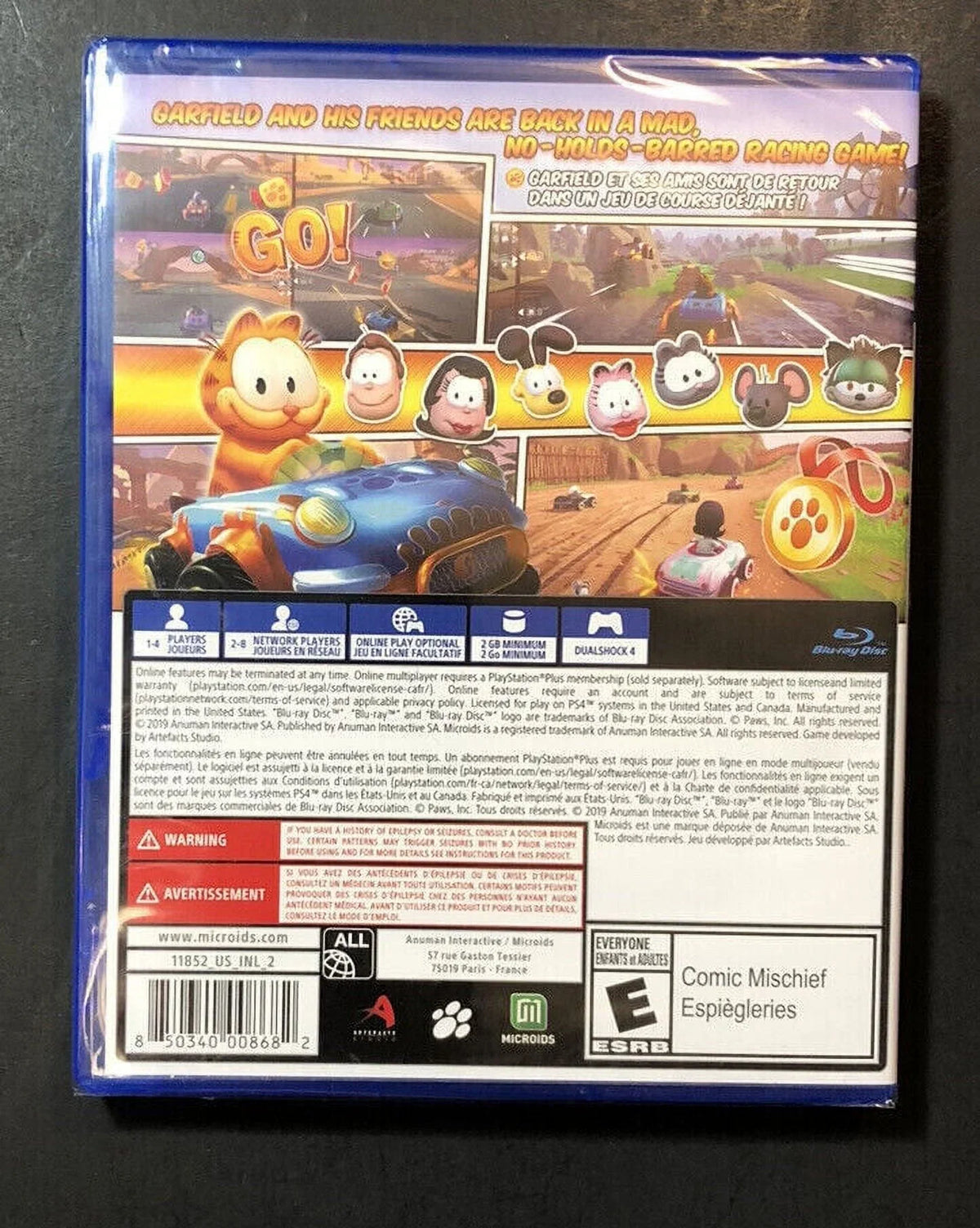 Furious (PS4) 4 Racing Kart - Garfield PlayStation