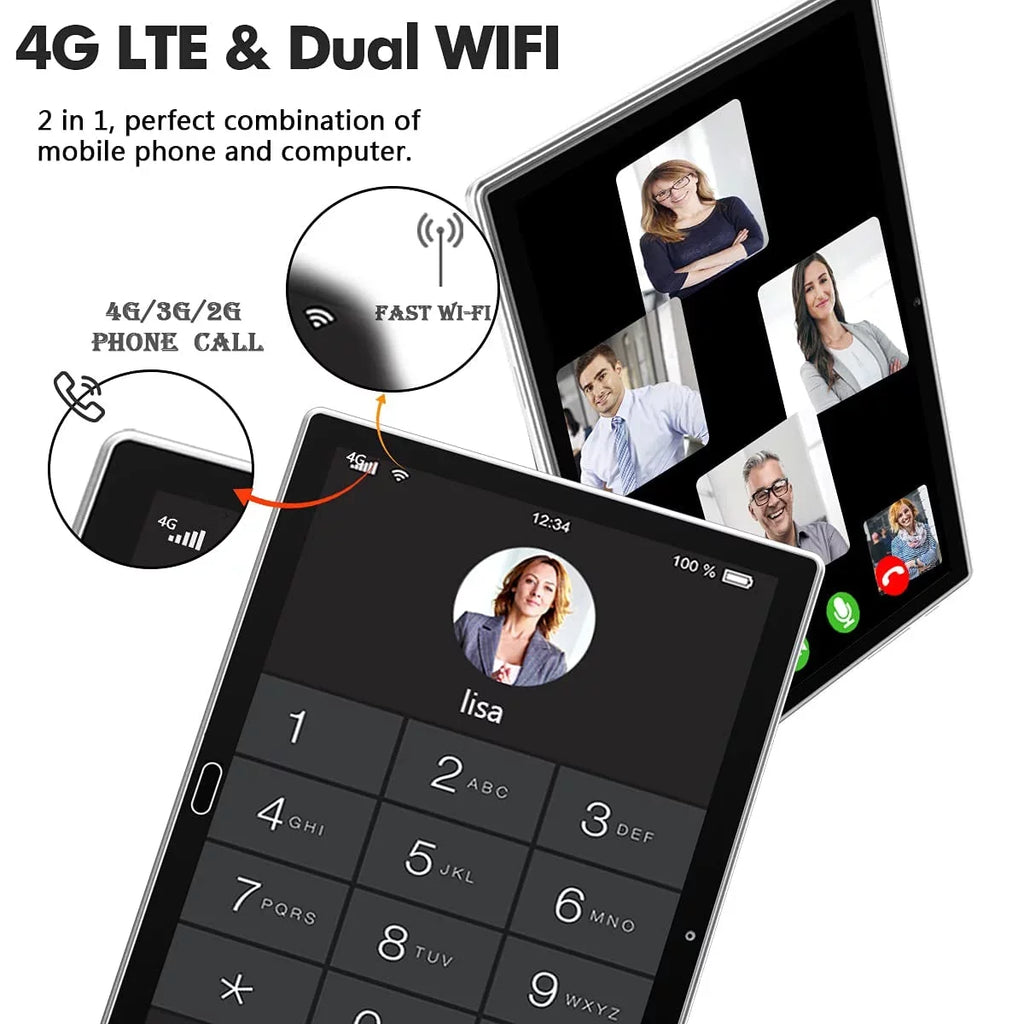 Keyboard,4GB with 2 Tablet, 1 inch Tablet Camera,Wi-Fi 4G Storage,Octa-Core Tablet Android 11 Day Phone Tablet,Tablet Tablet, Gift Android 13MP Tablet, Processor,Dual Tablet,Mother's 10 in RAM+64GB