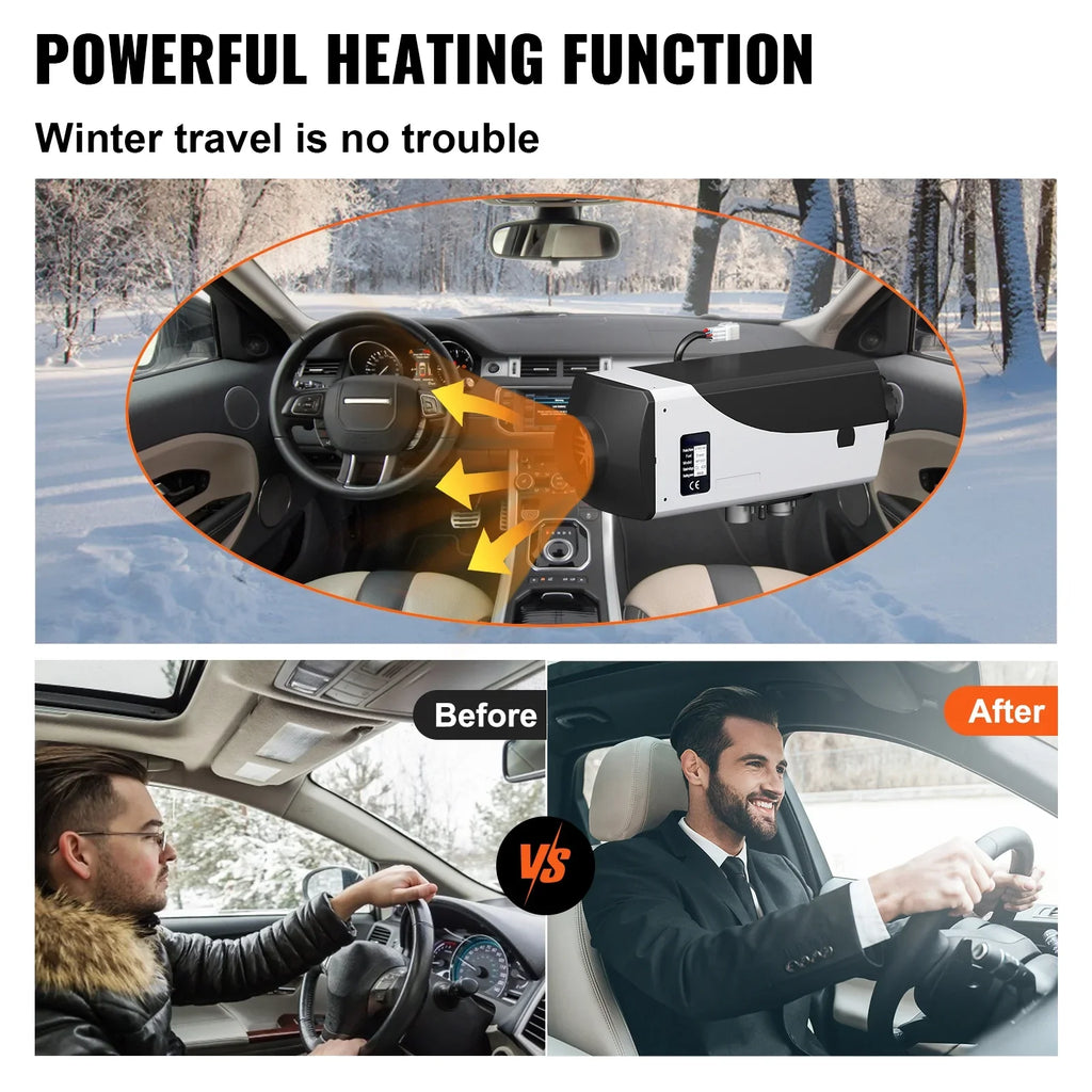 and RV Remote Parking and Heater Air Boats Heater Thermostat Heater LCD 12V SKYSHALO Diesel Diesel with Trailer Diesel Bus Motorhomes 10L Control 5KW Tank for Muffler