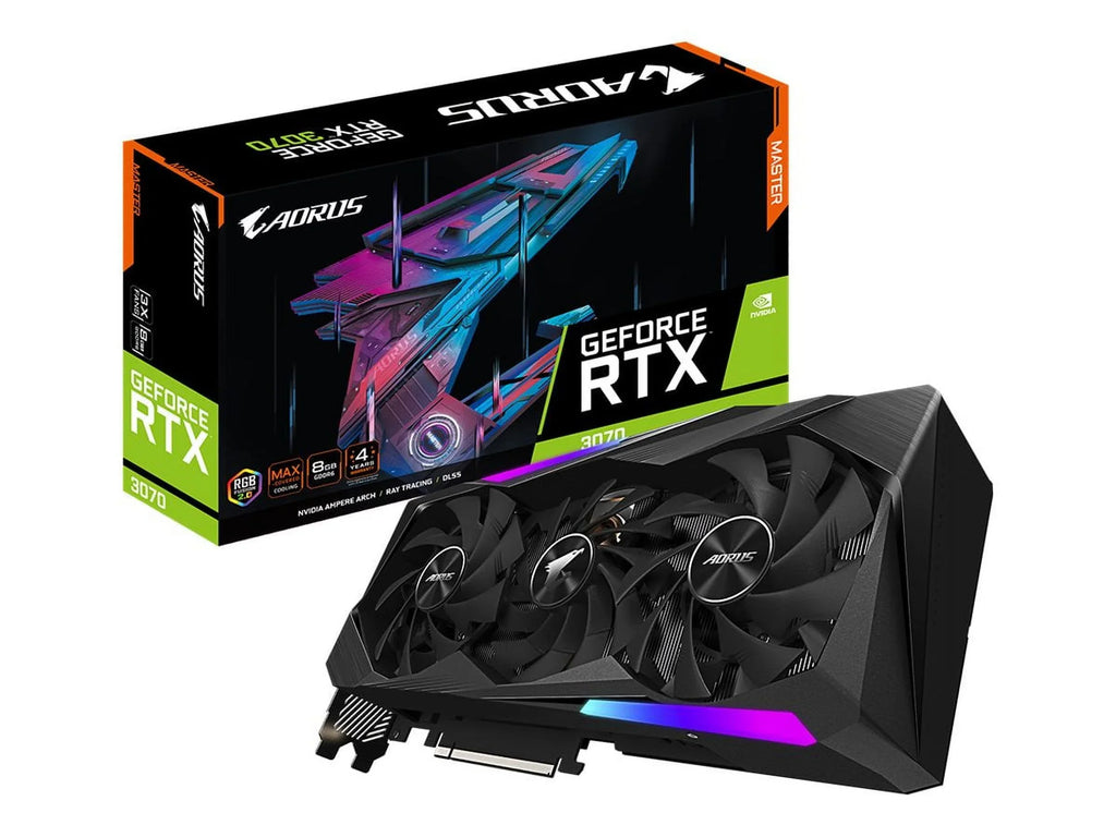 card 3 - 1.1) GF Graphics - x16 RTX GDDR6 3070 AORUS x Gigabyte 4.0 - HDMI DisplayPort, 3070 GB GeForce - (rev. 8 PCIe - 3 8G x MASTER RTX