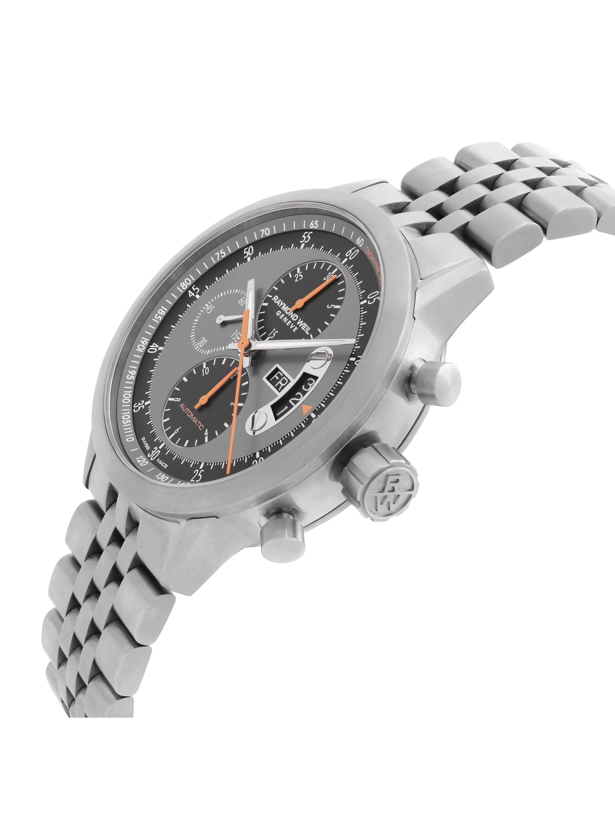 Dial Gray Freelancer Automatic Titanium Weil (Good) Pre-Owned Mens Watch Raymond 7745-TI-05609