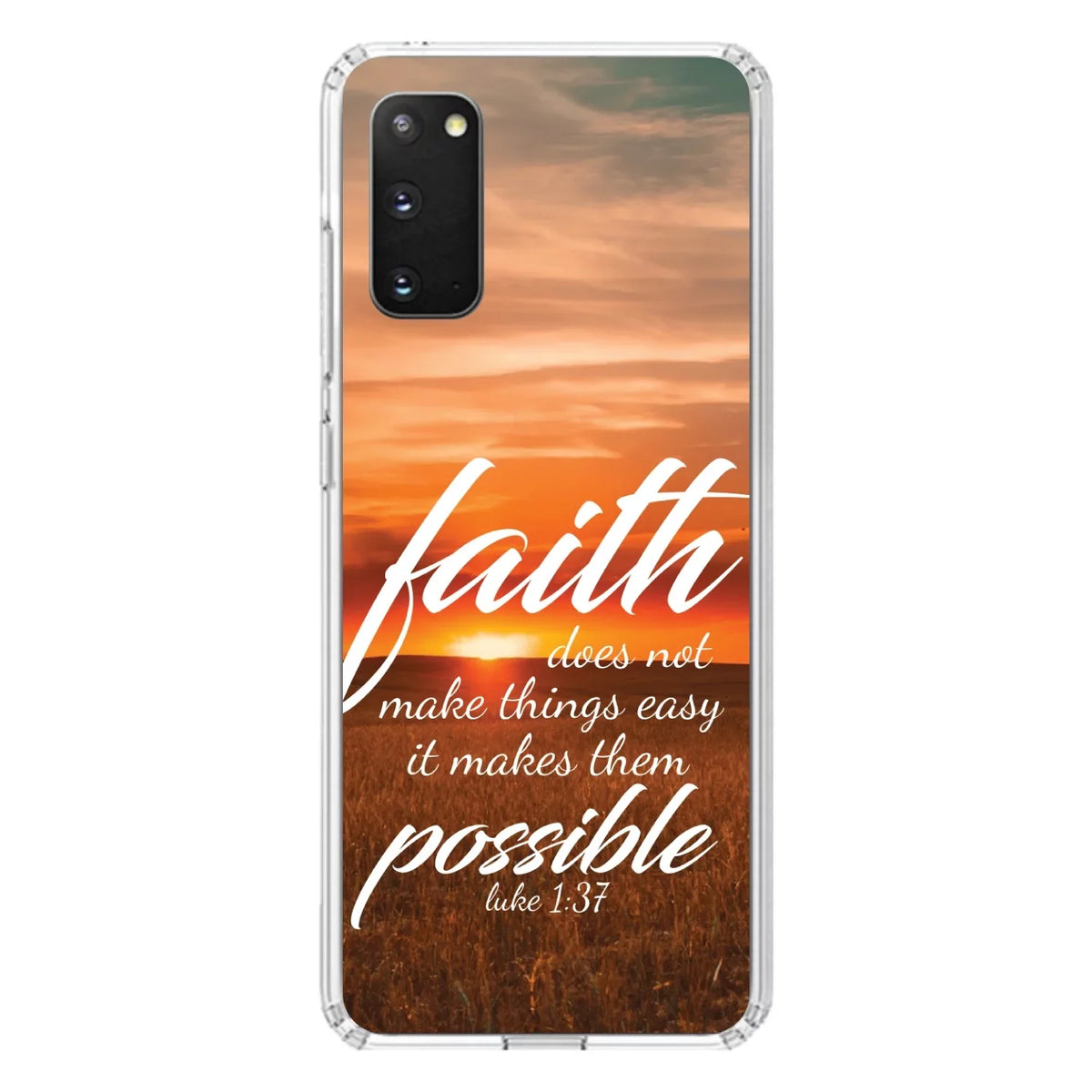 for (6.7" 5G Shockproof Bumper, - Tempered 1:37 Case Protector Makes Luke / S20 PLUS Easy Back, - Clear Acrylic Possible Make Faith Screen Not Galaxy Does TPU Glass - DistinctInk Hybrid Screen)