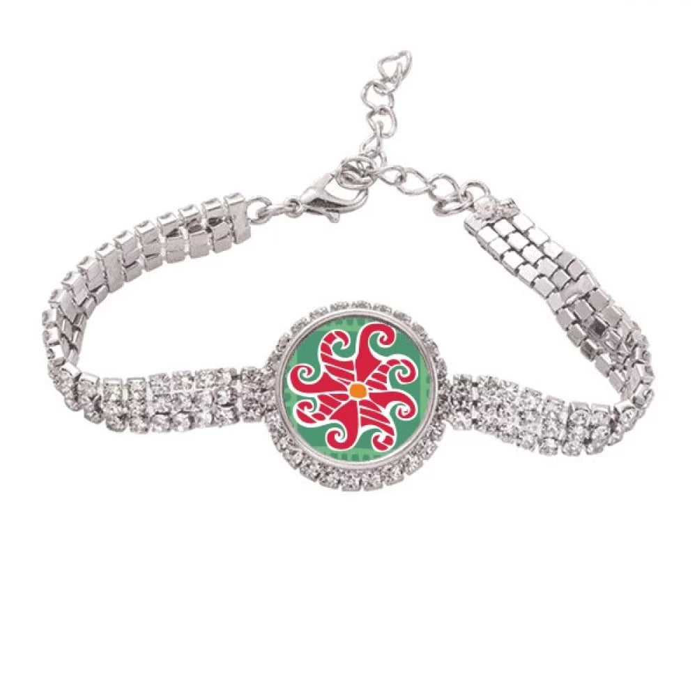 Jewelry Bracelet Mexico Sun Drawing Red Totems Diamond Tennis Anklet Chain Civilization Ancient