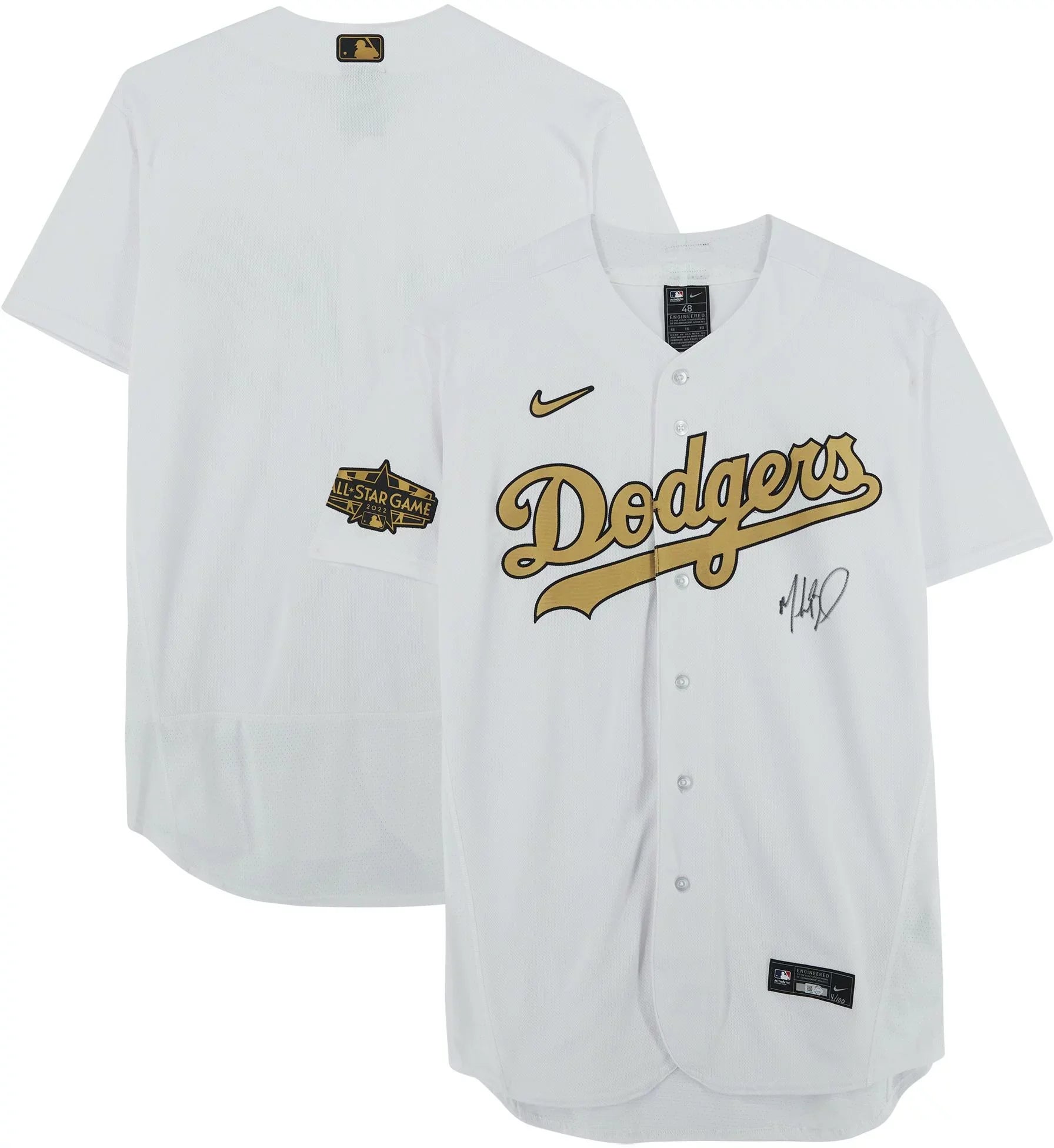 Game 2022 Autographed MLB Mookie Limited Betts Dodgers Jersey Authentic Edition Certified 100 Angeles - - All-Star Authentic Fanatics of Los