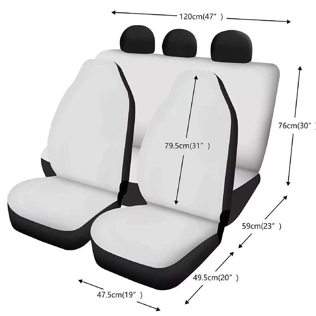Set of Seatbelt Console Wheel Cover Settring Blanket Binienty Saddle Back Pad+Front Accessories Seat Car Cover Sedan AestheticMushroom Print Pad+Center Cover+Auto Interior 8-Van