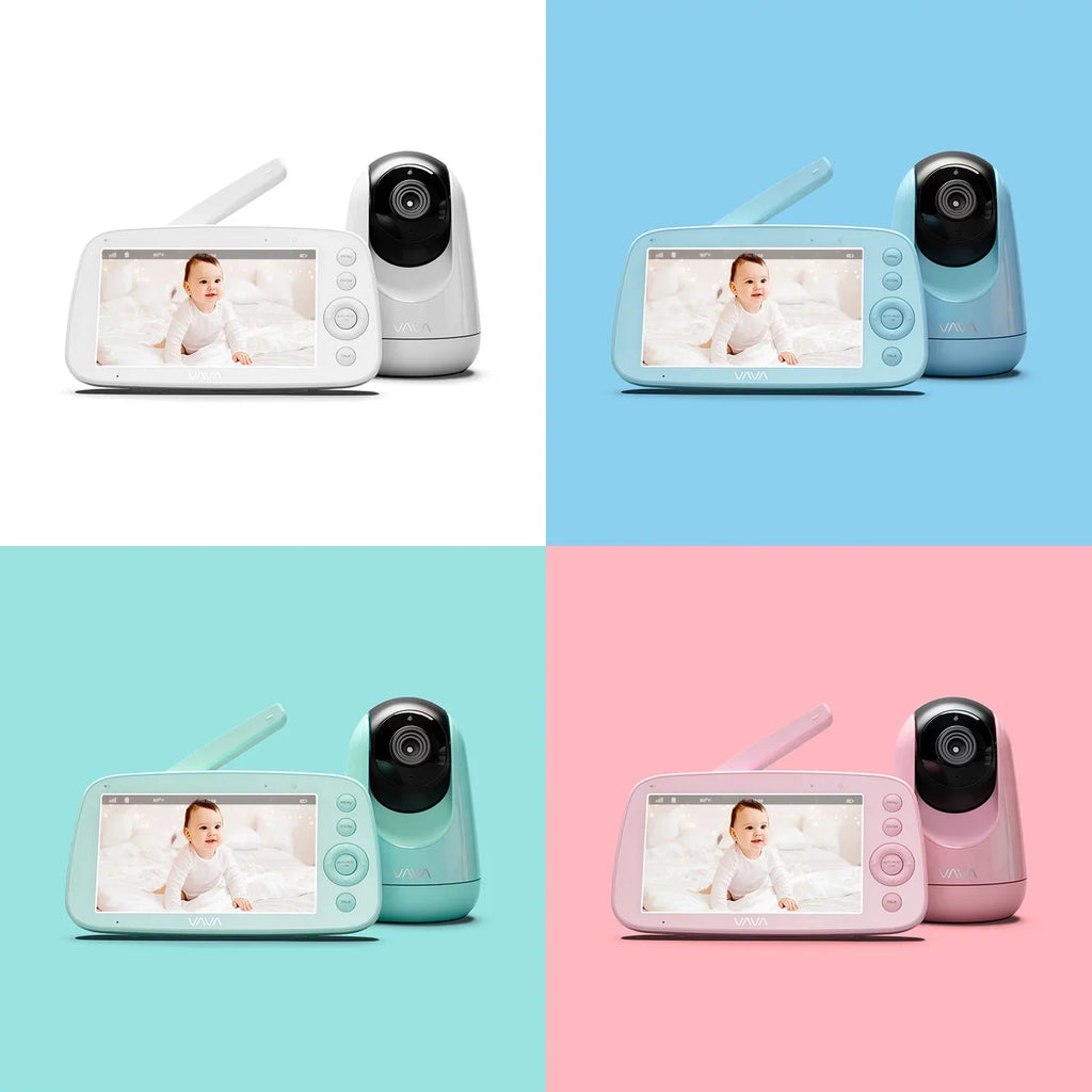 VAVA Pink Monitor, Vision, Infrared 5" Video Screen Audio, Baby 720P Handheld Night 2-Way and