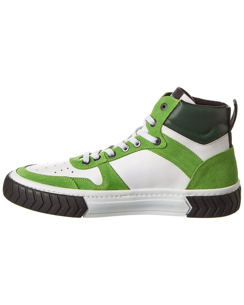 Mid-Top Leather 10.5, LAGERFELD KARL Green Sneaker,