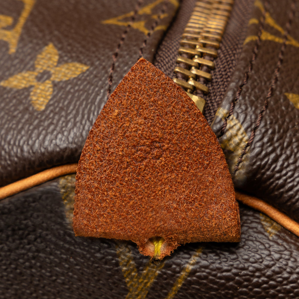 (Good) 55 WeekenderBag Brown Bag Travel Pre-Owned Monogram Keepall Louis Authenticated Canvas Vuitton Unisex