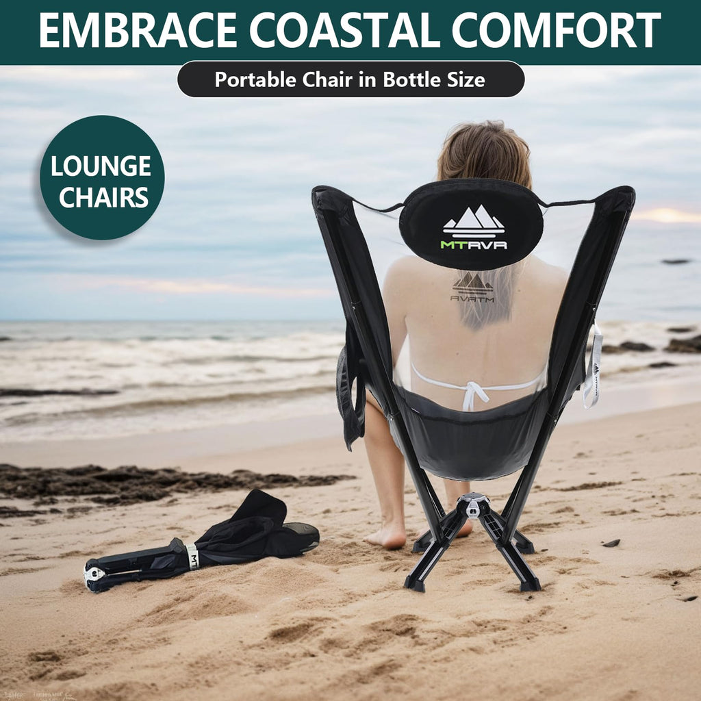 Adults, Sports, Folding Chairs Camping High Picnic, Lounge Camp Travel, Lawn, Portable for 60 Chair MTRVR Size Back Beach, Foldable Chairs, Heavy-Duty, Oversize,Supports Compact Outdoor Plus for Chair