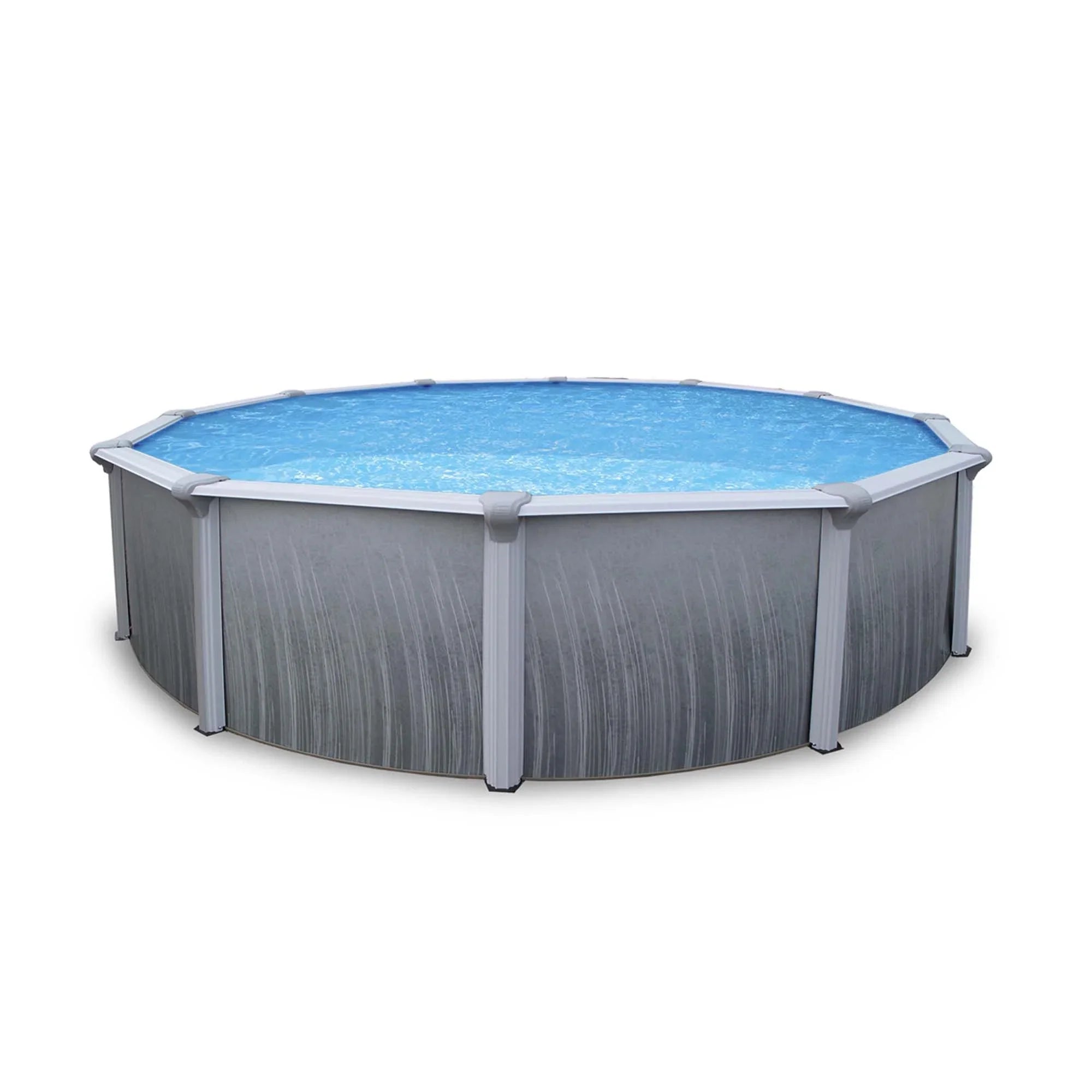Rail With Martinique 7-In 52-In Pool 15' Round Bluewave Top Steel