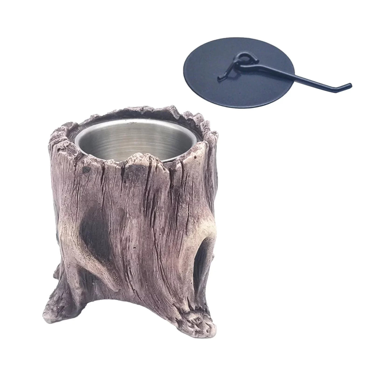 Indoor Stump Fire Bowls for Terraces Kitchen Brown Balconies Deep Portable