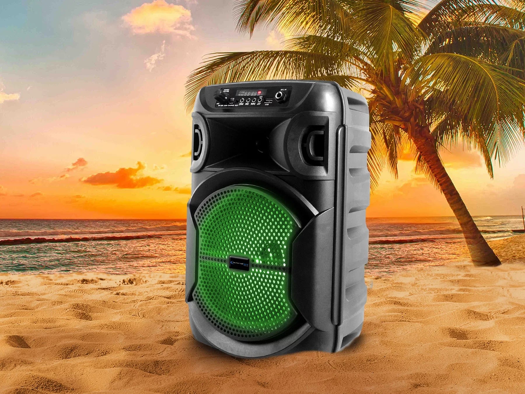 8" BOOM8 Technical w/Bluetooth Party (2) Portable Pro TWS Speakers LED Wireless