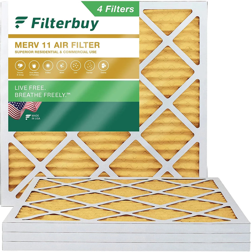 11 AC HVAC Pleated MERV Air (4-Pack) Furnace Filterbuy Filters 24x24x1