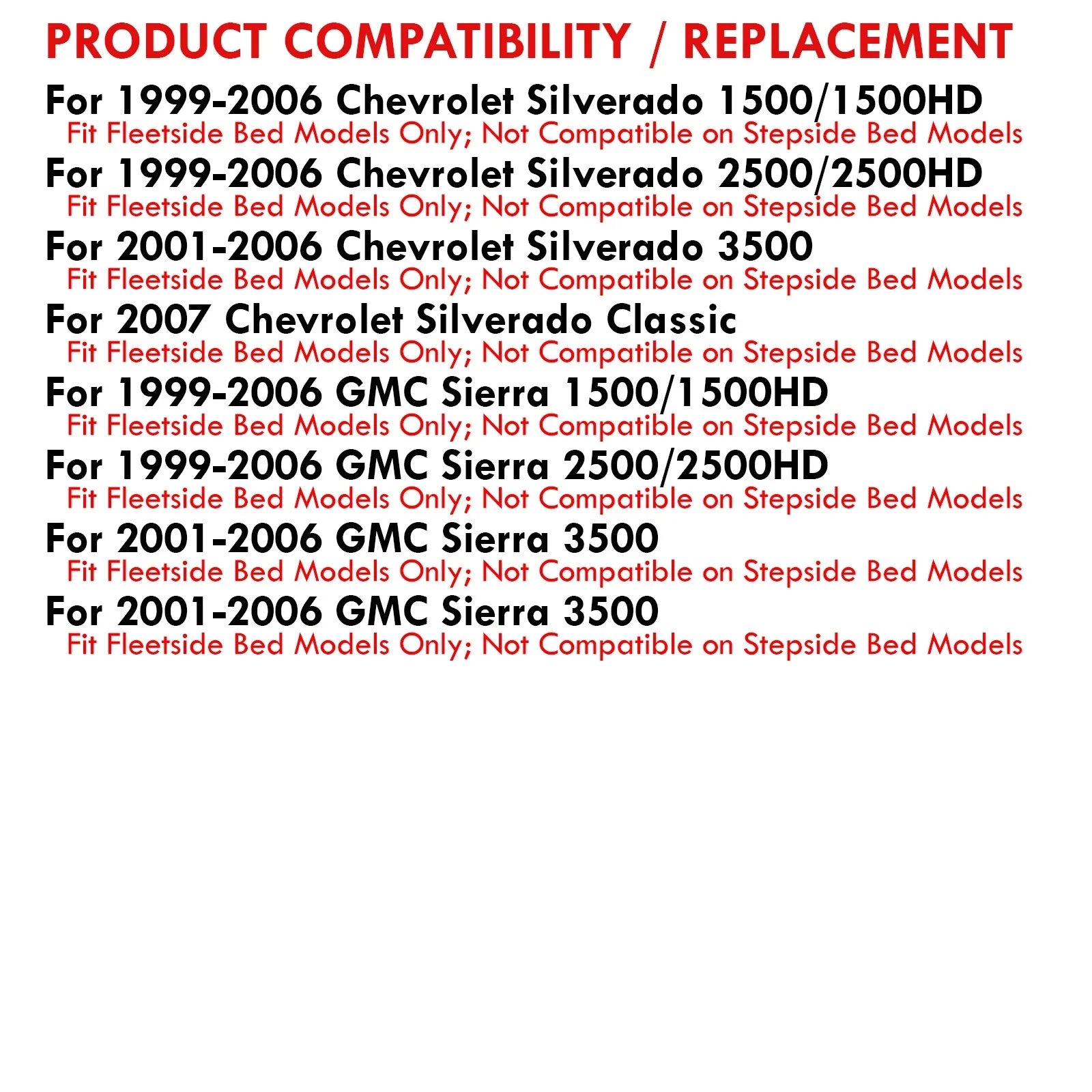 Chevy 2000 Silverado Housing Black Tail 2004 LED Compatible/Replacement Fleetside Lamps Lights For Lens Pair Distributors Sierra 2003 Driving 2006 2005 Stop AJP 1999 GMC 2002 Smoked Brake 2001 Signal
