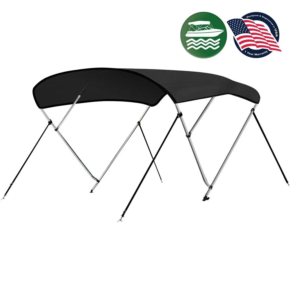Cover Frame, Gray 3 Walled SereneLife with Boat 67-72 Bimini Top Bow Inch Double