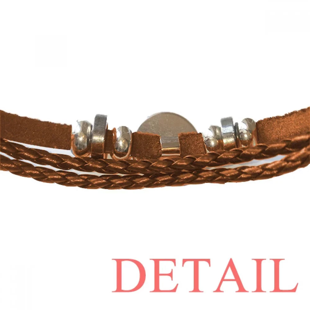 Fashion Shows Tap Leather Deco Art Ornament Bracelet Sport Jewelry Wristband Cat