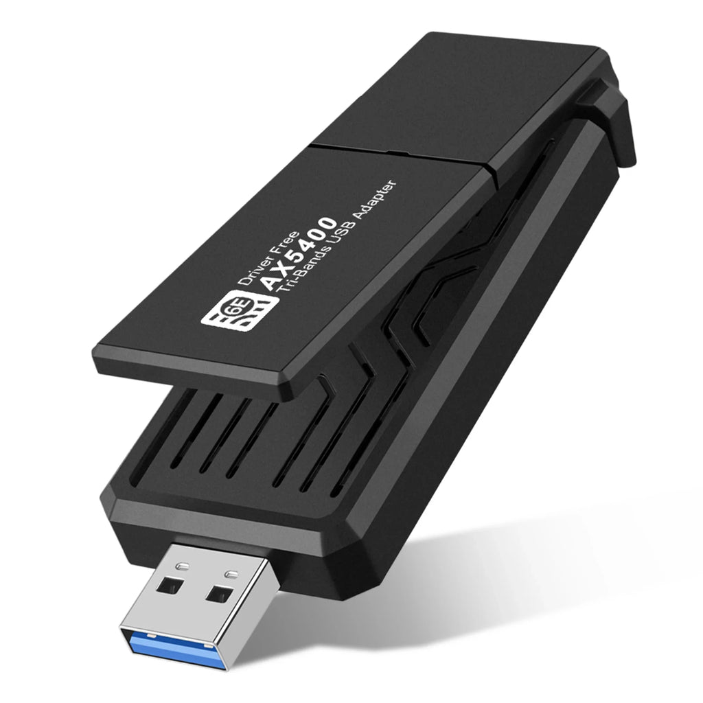 WiFi Adapter Tri USB Network Driver Laptop WiFi CELECTIGO Compatible WPA3, PC 3.0 Windows AX5400 WiFi Wireless 6E Adapter,Only Dongle ,for 6GHz/5GHz/2.4GHz, 11/10, Band free,Black with 802.11AX USB
