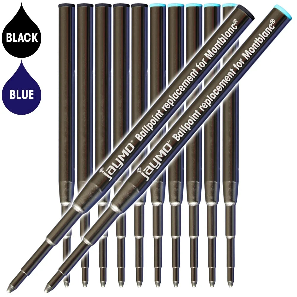 Blue Replacement / in - 98 for Measures Black Ballpoint Refill - 128211/128214 6 6 mm + 3.875 Jaymo - Montblanc Pen Long