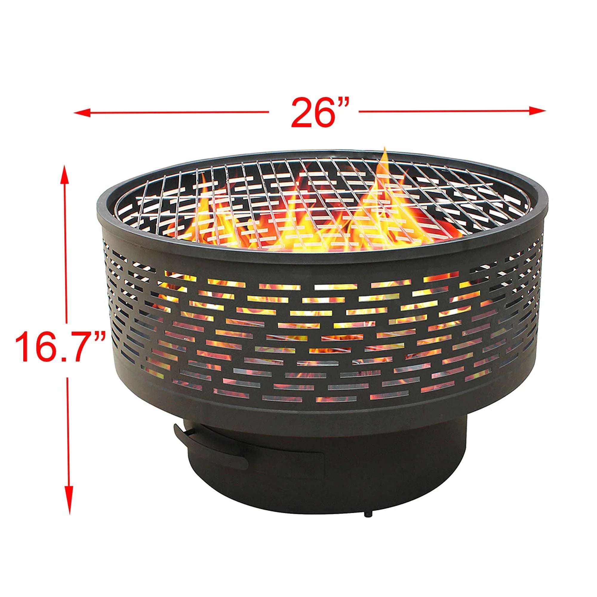 and with and fire table portable dining featuring pit grill table, functions outdoor lid, campfire 26 inch barbecue,