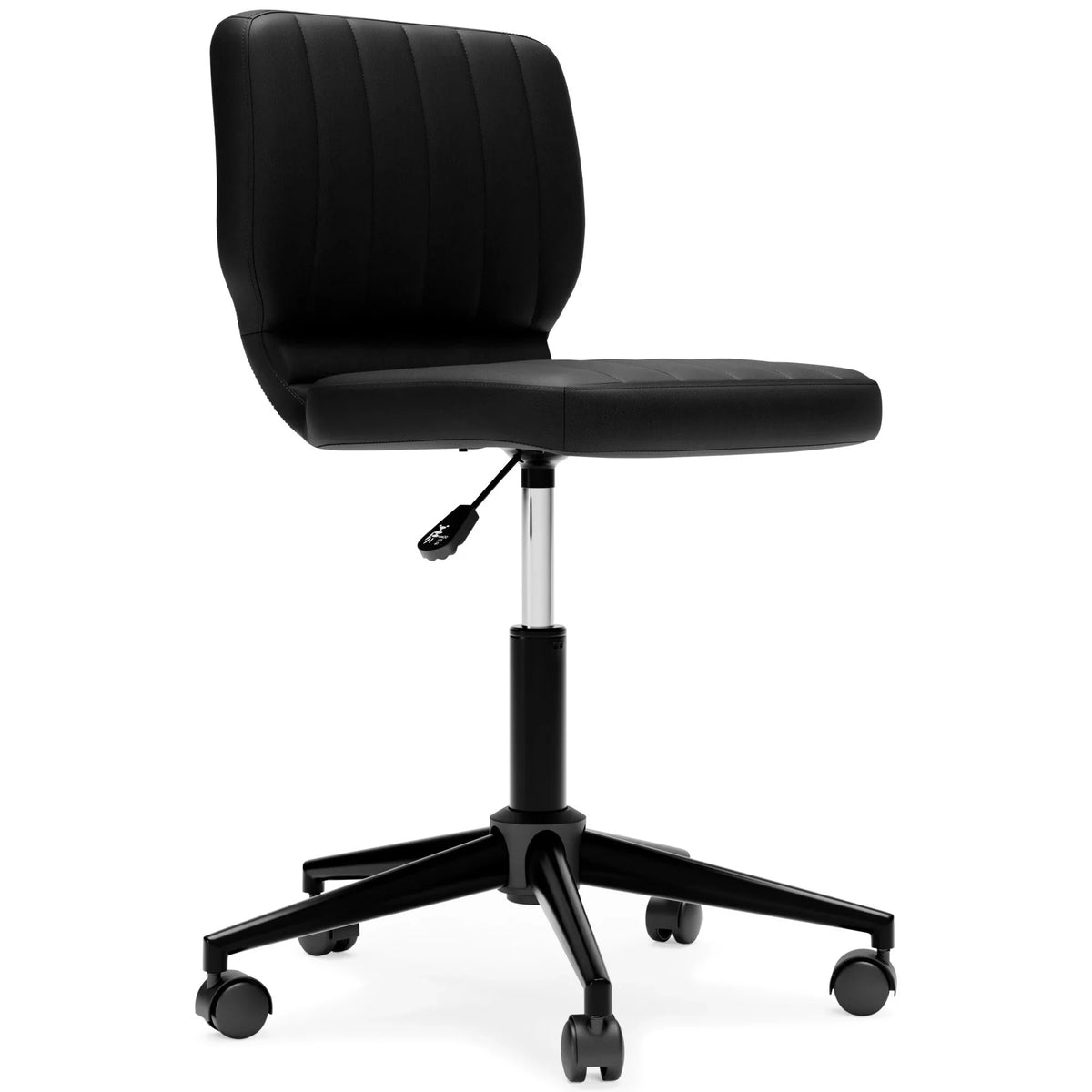 Office 18 Black Faux Inch Chanel Leather, Sara Tufted, Modern Chair, Swivel