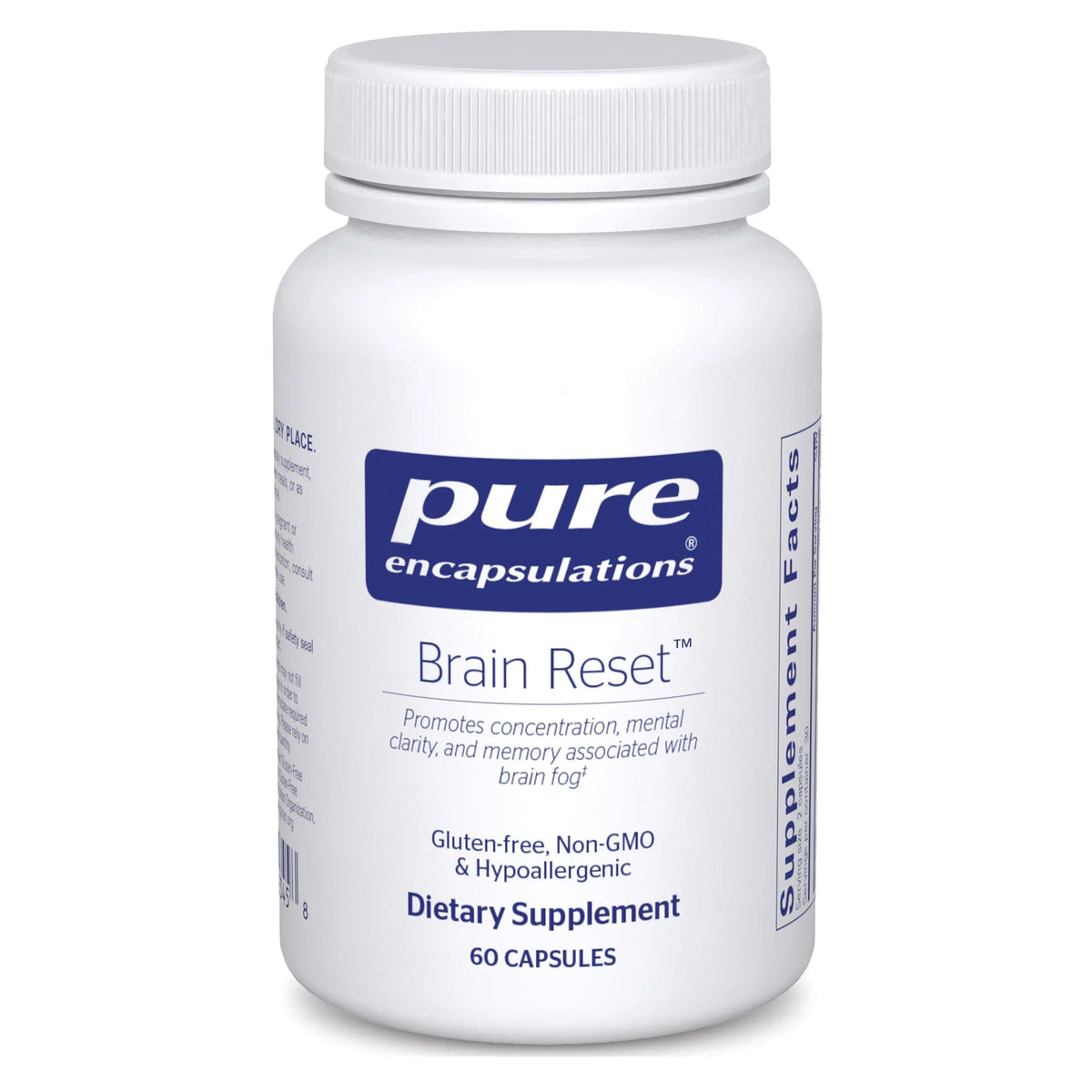 | Brain 60 Fog Associated Brain Concentration, | Capsules* Supports with Memory Reset Pure Encapsulations Clarity, and