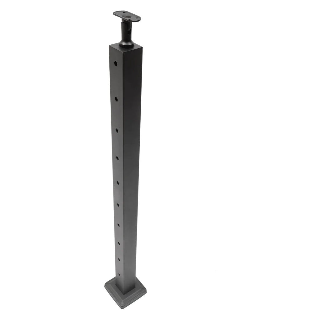 Deck Post Level Post Railing Stainless Steel Sides Level Railing Cable Fence Pre-Drilled Two Square Cable for Wood 36''x2''x2'' Concrete System