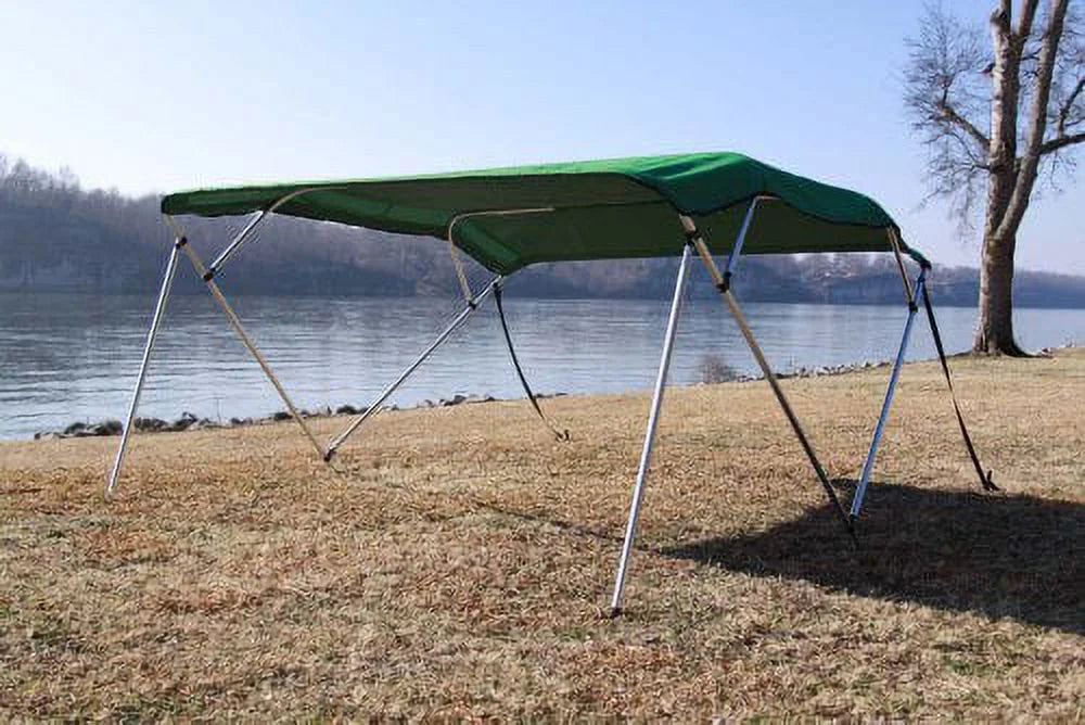 4 DELIVERY) 91-96" Kit, Long, (FAST Vortex 54" 1 Boat Green / Top Hardware Canopy, Pontoon - BUSINESS 8' Bow 8' Deck Bimini 4 Frame, and SHIPPING Wide Complete Wide, TO New DAY High,