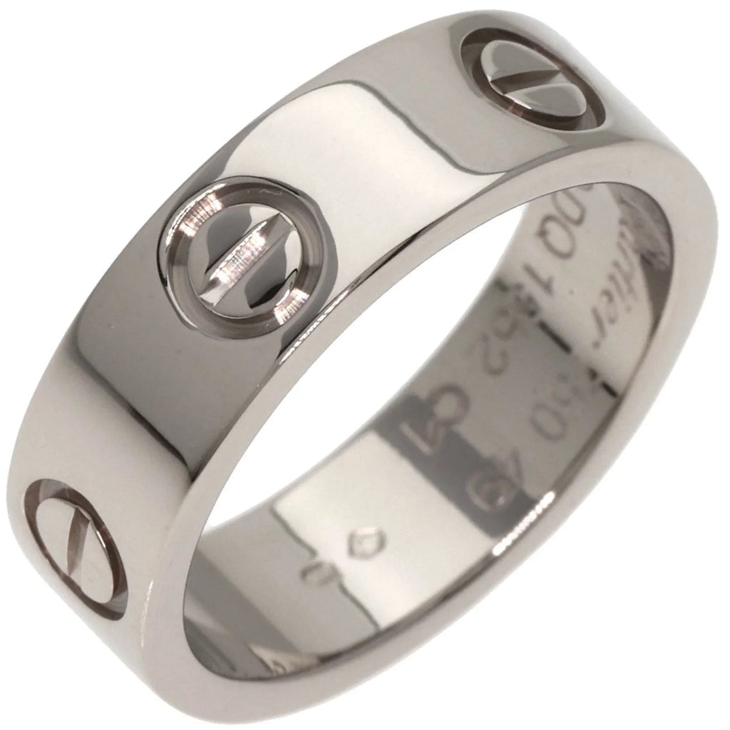 Ring, #49 CARTIER K18 Cartier Ring Pre-Owned Gold, (Good) White Women's Love