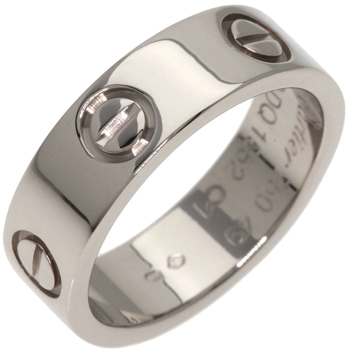 Ring, #49 CARTIER K18 Cartier Ring Pre-Owned Gold, (Good) White Women's Love