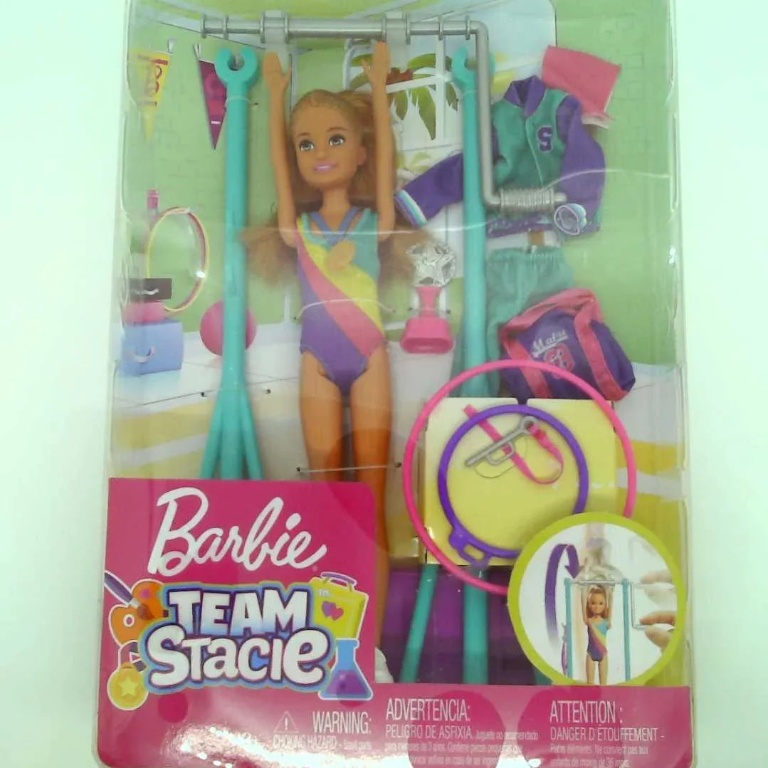 Stacie Barbie Team Accessories Doll Gymnastics Playset with