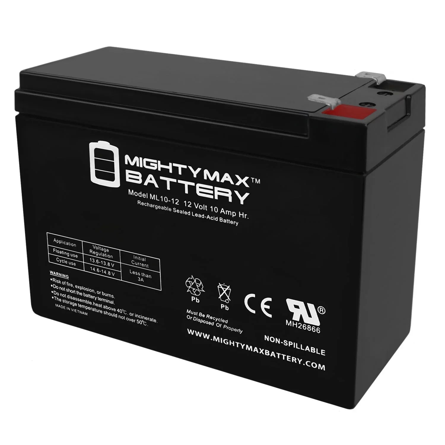 12V Lifan #ES400 10AH Battery Model 12V + Charger Replaces
