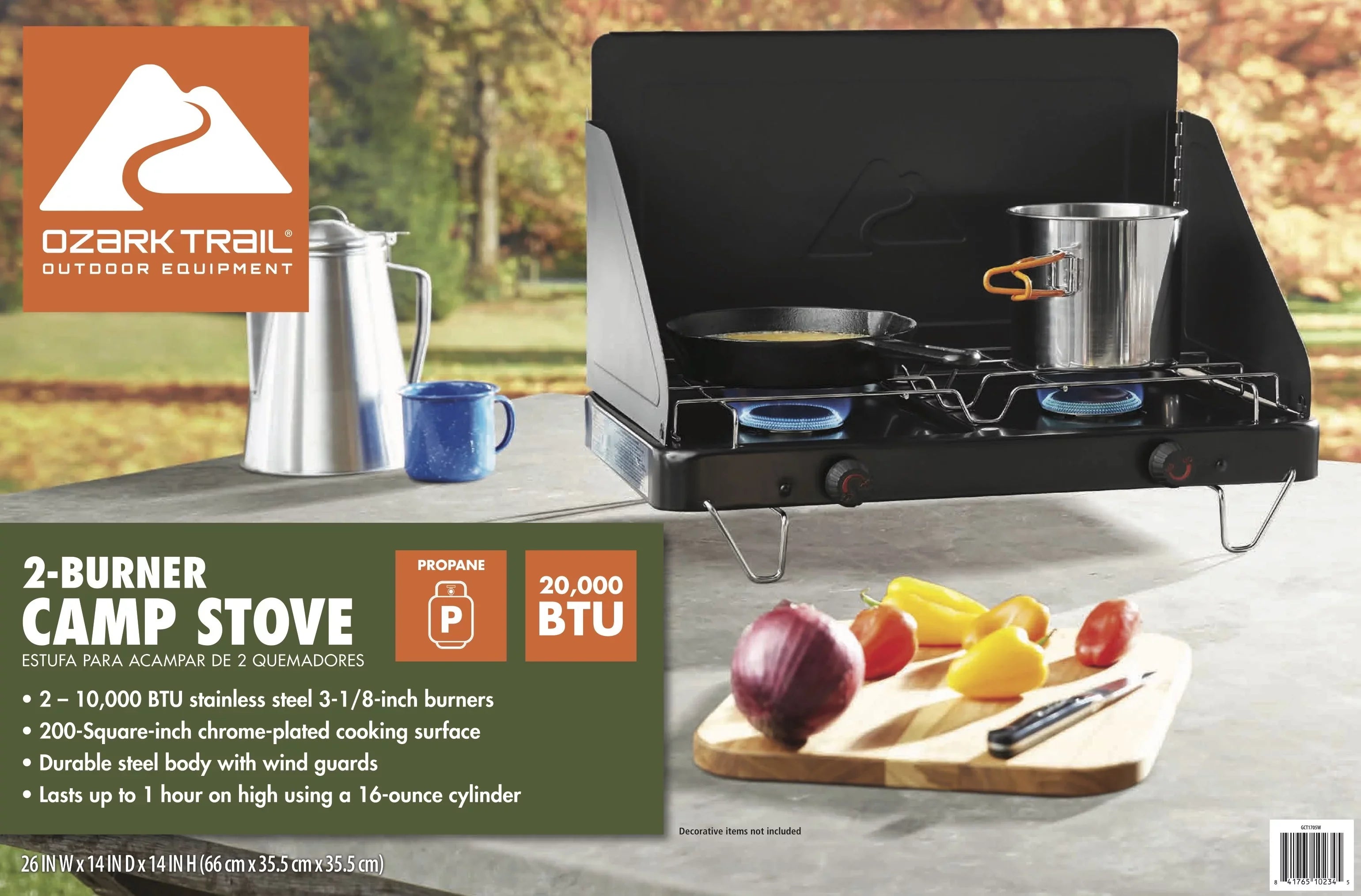 Propane Ozark 2 Burner Stove Camping Trail