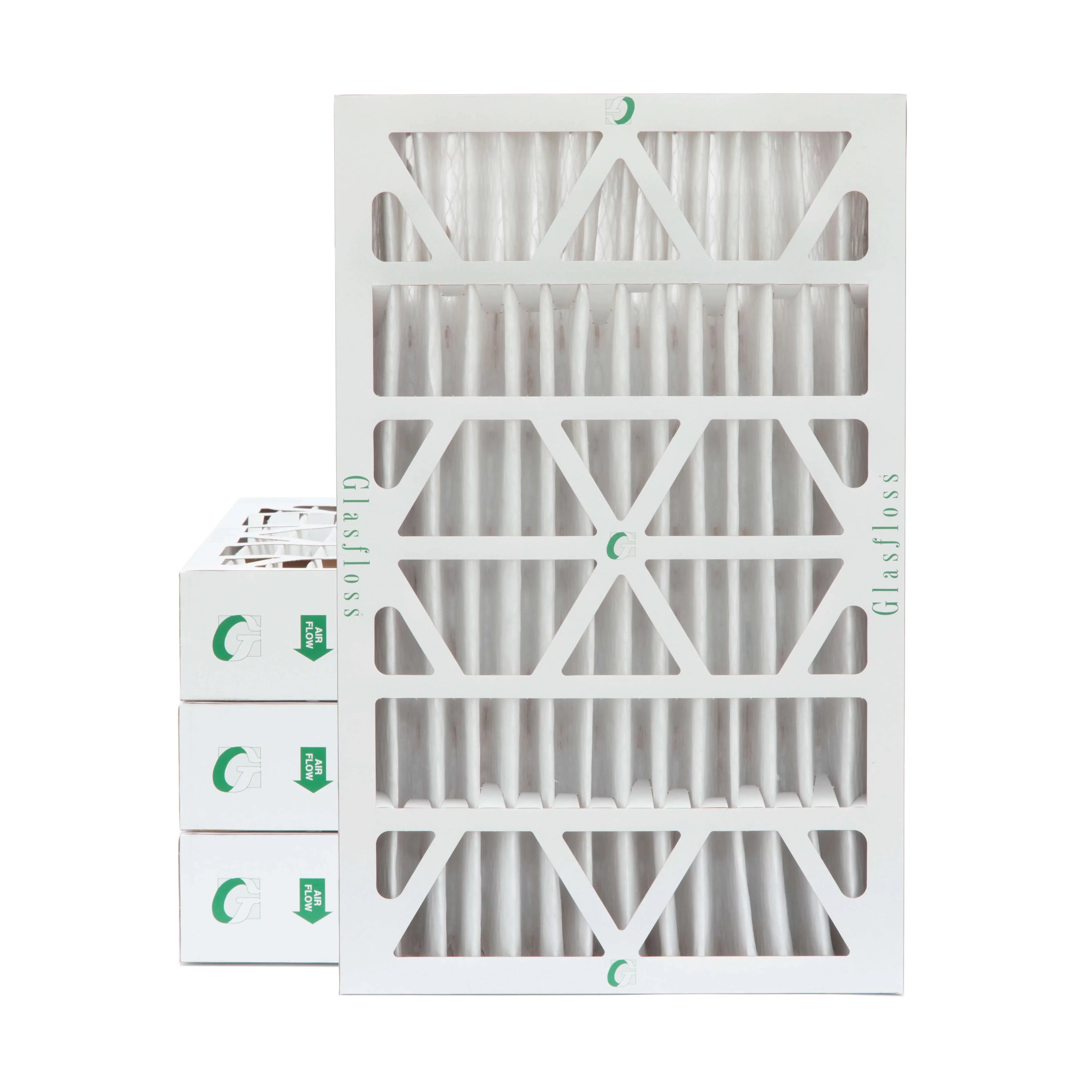 13 AC Industries. by Air 4 Furnace Pleated Filters MERV Pack 12x24x4 Glasfloss