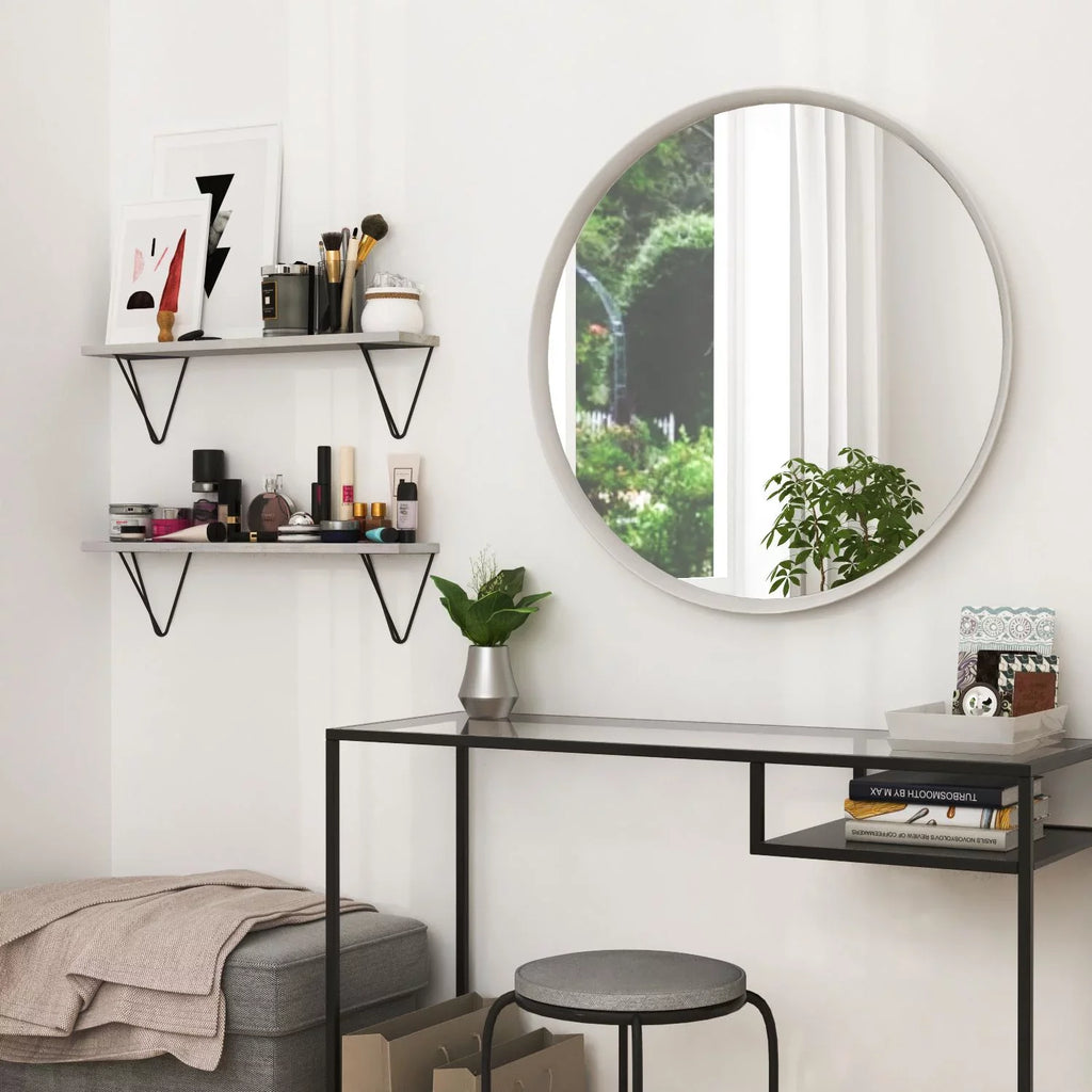 Shelf Storage of 2 Organizer Toilet Over Wallniture Shelves, Floating Room 24" Set Colmar White, The Laundry Wall Bathroom
