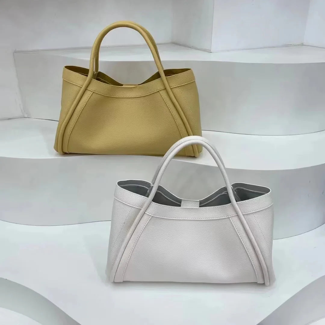 Bags,Genuine Large Tote Bag Vegan Tote Capacity Leather Work Women,Slouchy Shoulder Namzi Bag（White） Oversized Leather for
