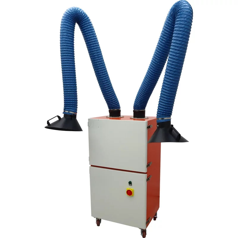 Welding Double Welding Extractor Fume Dust Purifier 220V Smoke EQCOTWEA Arm Smoke Mobile