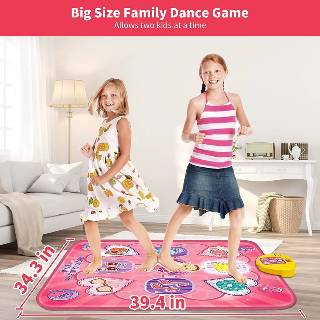 Dance Lights, Mats LED 5 Pad 8 Old Gifts 6 4 Dance Gift Dance Play Mat, 7 Electronic Toy Game Musical Christmas Kids Girls 5 Pink Game with 10 9 for Birthday Modes, with Toys 3 for Year