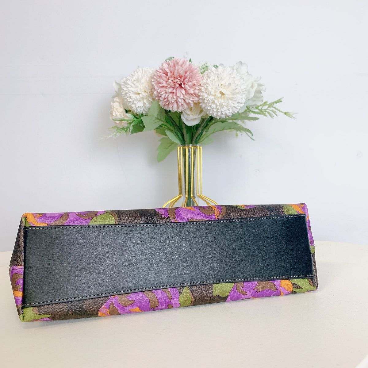 Print Coach Bag CL406 IN Brown Rose Charlotte Multi In With Signature Canvas Shoulder Iris