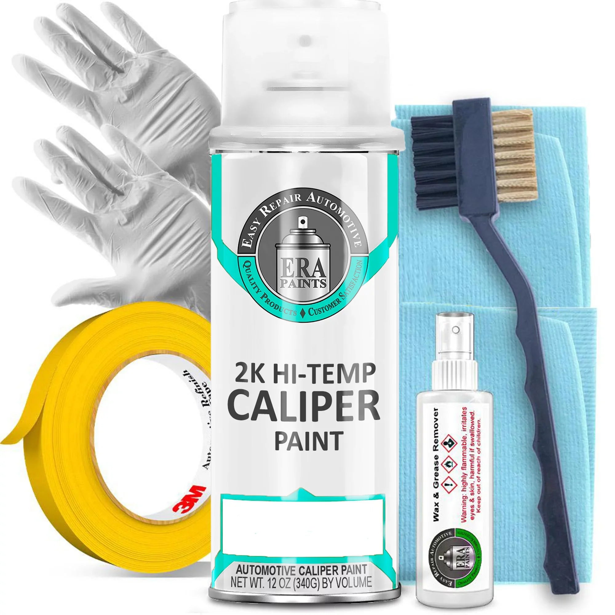 ERA Caliper With High Aerosol Brake - Chemical Color and and Durable Catalyst Against Omni-Curing Teal Fluid Gloss Kit Paints Fade Paint Brake Extremely 2K Resistant