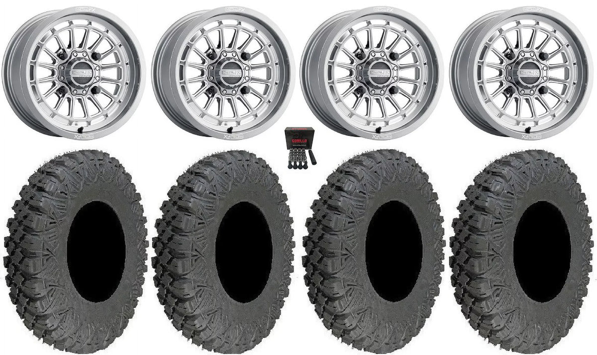 Wheels Race / MetalFX Can-Am Honda 1000 Tires Maverick Pioneer X3 Gm / Delta 15" Contrast 33" Cut Talon