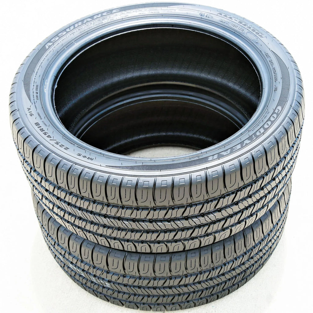 Fusion XLE, 2012 (FOUR) SEL 91V Fits: All All-Season Goodyear Assurance 225/45R18 Tires A/S 4 2008-12 Ford Set Season of Camry Toyota