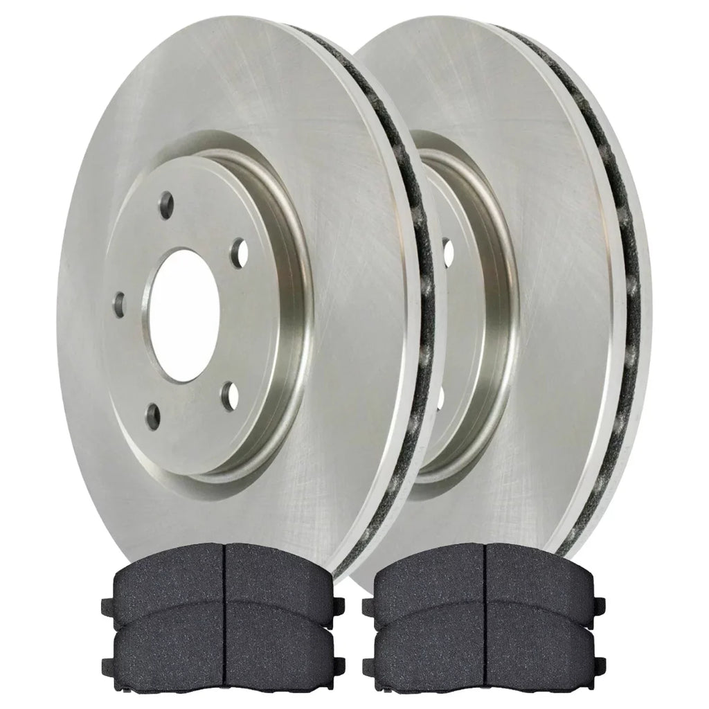 Journey Routan & Kit Caravan Grand and C/V Town Front for Dodge Rotors Side Ceramic Replacement Ram Voyager Pads 2012-2016 Brake and Country Chrysler Driver Passenger VW AutoShack Pacifica 2012-2020