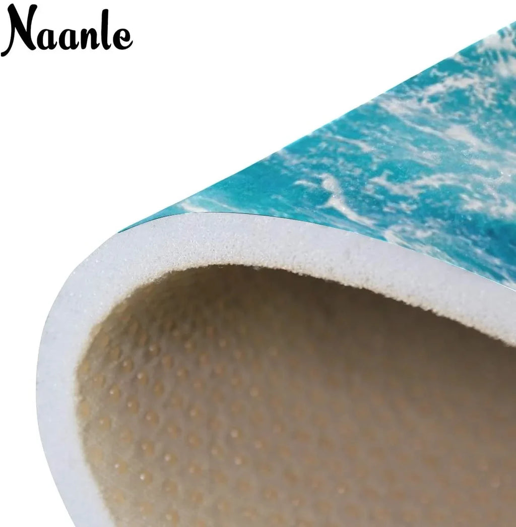 x Inches 63 Floor Non Yoga Ocean Wellsay Nursery Wave for Carpet Sea cm), Slip Dinning Wave Area x Sea Bedroom x Rug Mat 4' Ocean 160 Living / 120 Kitchen, Room Rug 5'(48