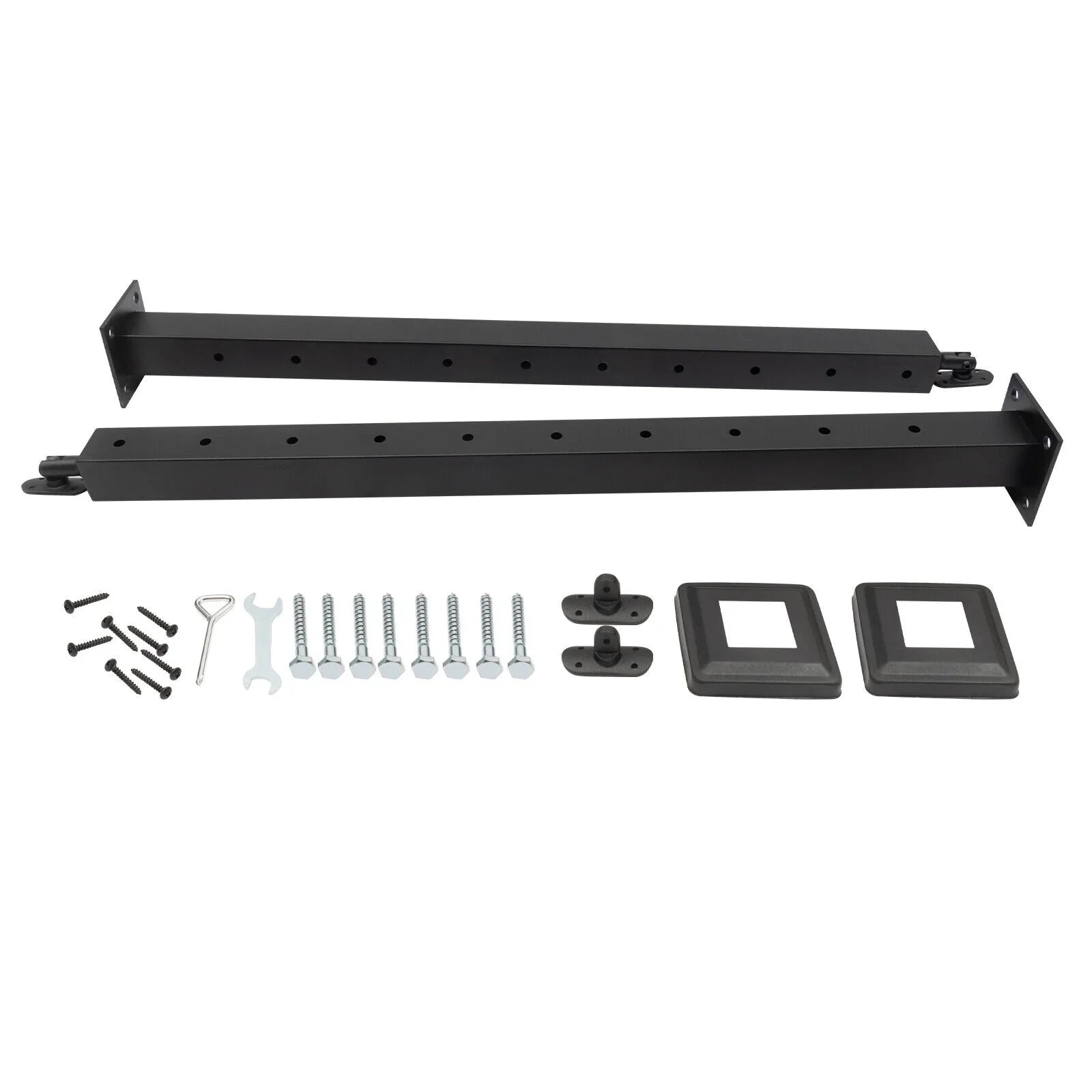 Deck Post Level Post Railing Stainless Steel Sides Level Railing Cable Fence Pre-Drilled Two Square Cable for Wood 36''x2''x2'' Concrete System